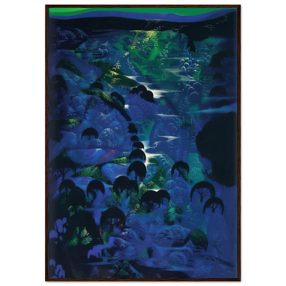 Beneath an Emerald Sky Framed Poster | Eyvind Earle Framed Prints Wall Art | Eyvind Earle Prints