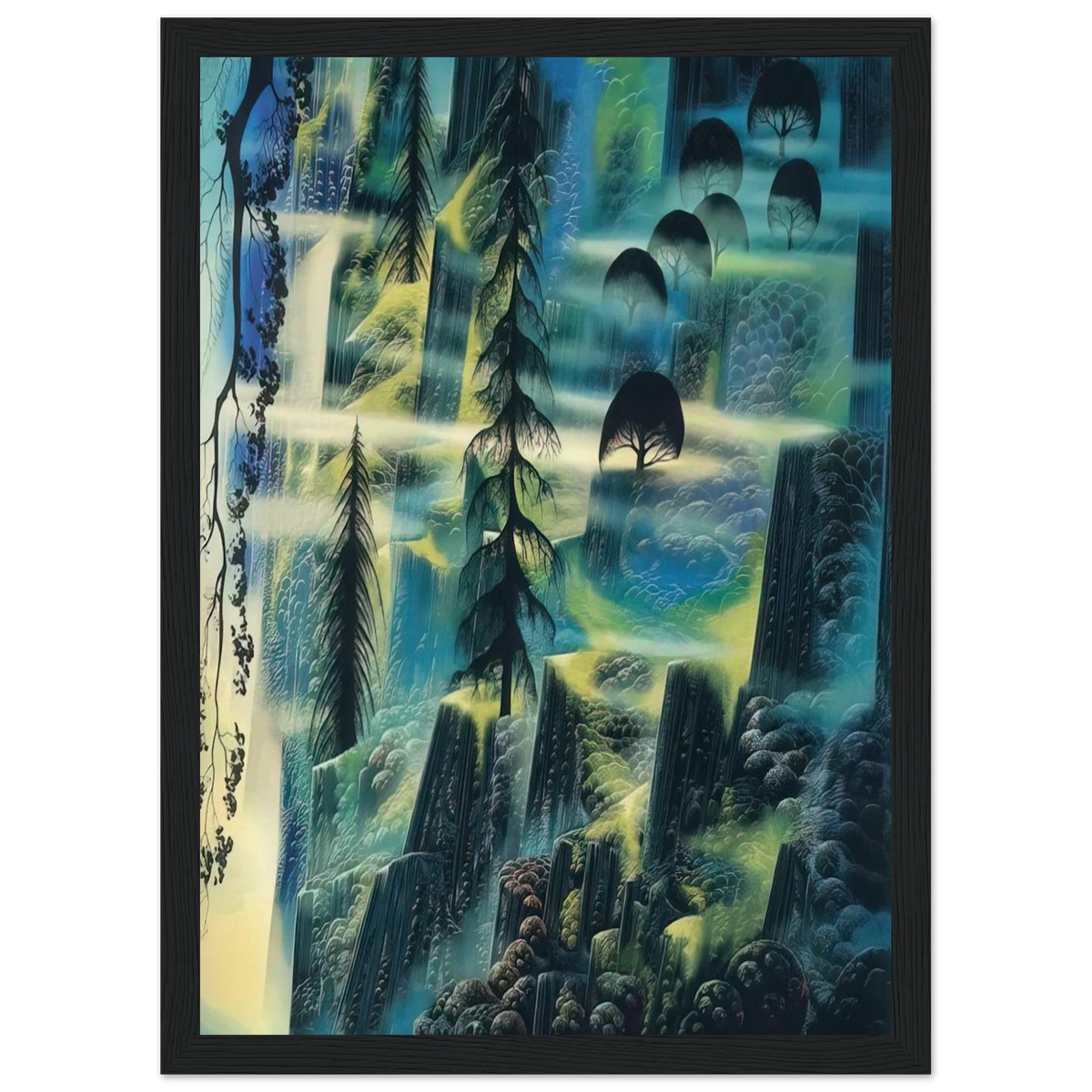 Where Eagles Fly Framed Poster | Eyvind Earle Framed Prints Wall Art | Eyvind Earle Prints