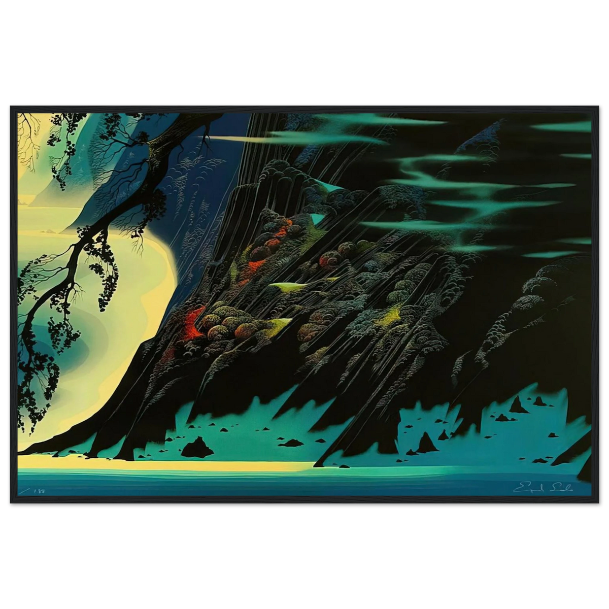 Coastal Magic Framed Poster | Eyvind Earle Framed Prints Wall Art | Eyvind Earle Prints