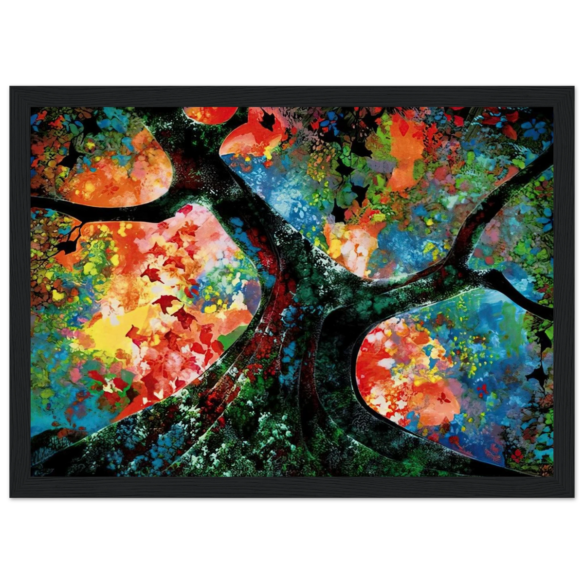 Waves of Golden Fire Framed Poster | Eyvind Earle Framed Prints Wall Art | Eyvind Earle Prints