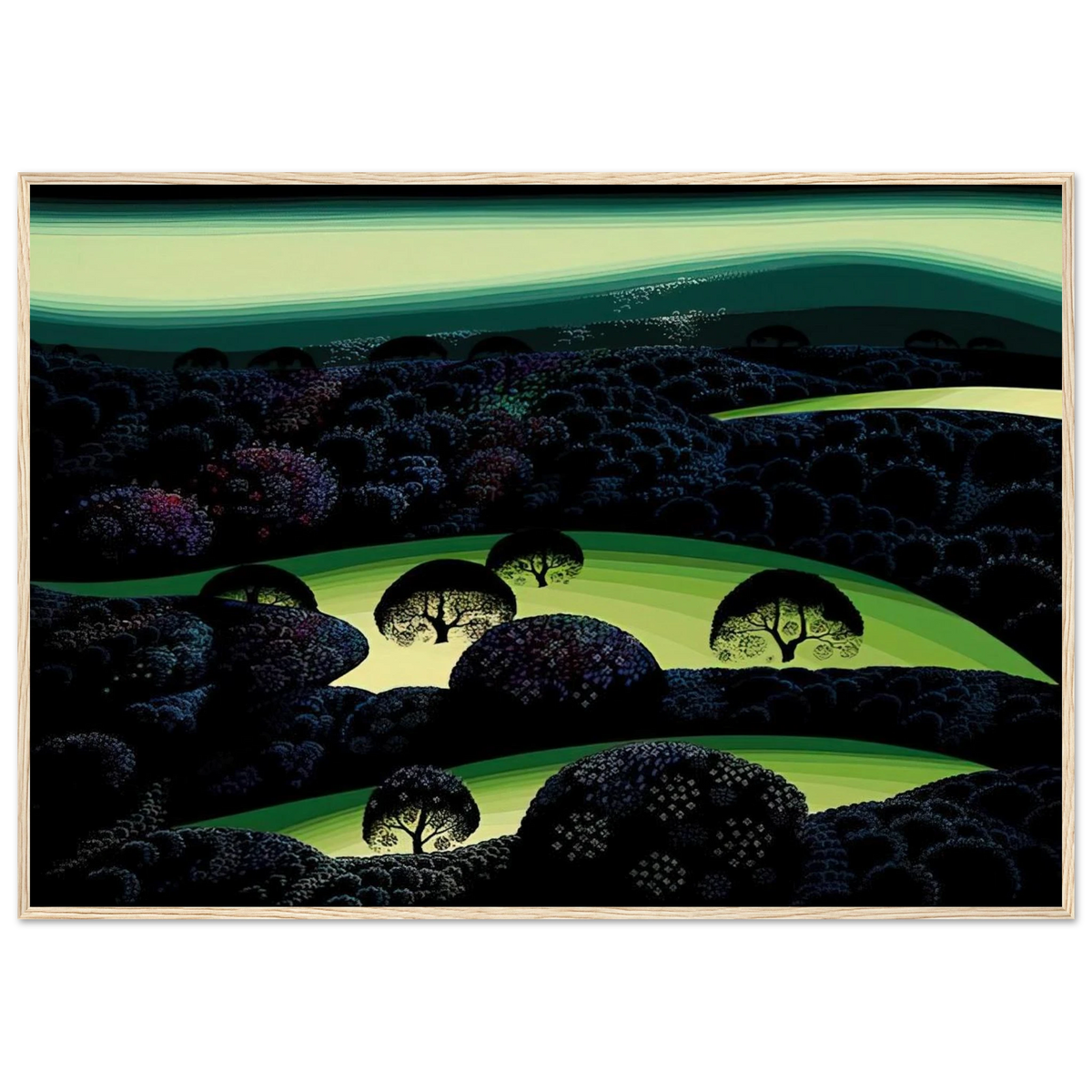Nocturne Framed Poster | Eyvind Earle Framed Prints Wall Art | Eyvind Earle Prints