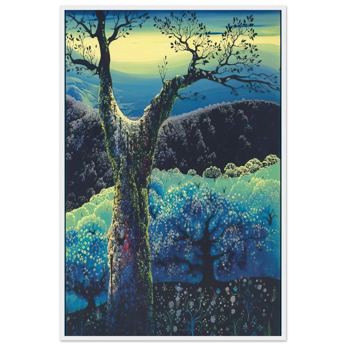 Orchard in Bloom Framed Poster | Eyvind Earle Framed Prints Wall Art | Eyvind Earle Prints