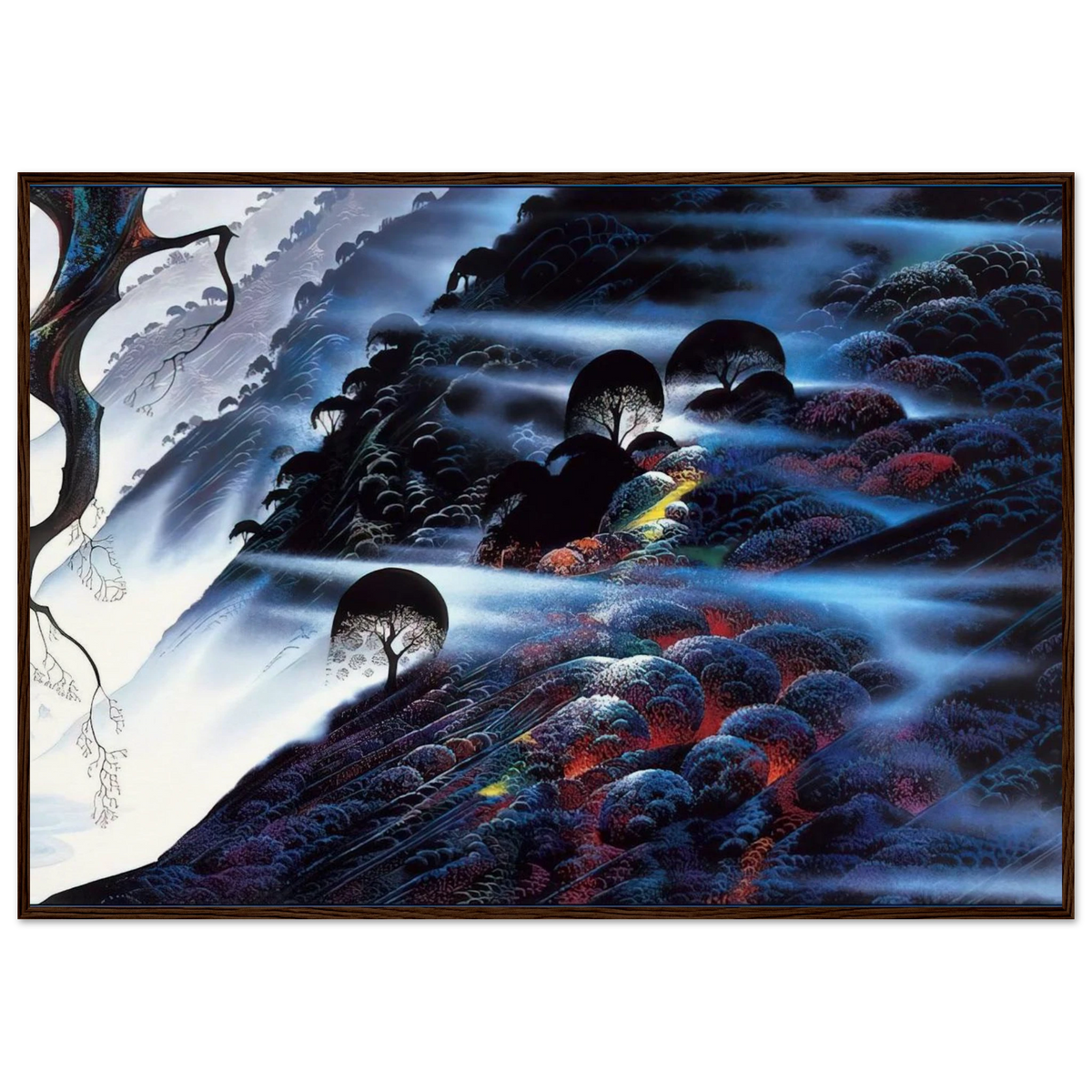 Blue Light Framed Poster | Eyvind Earle Framed Prints Wall Art | Eyvind Earle Prints
