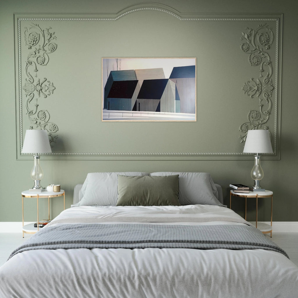 Barns Framed Poster | Eyvind Earle Framed Prints Wall Art | Eyvind Earle Prints