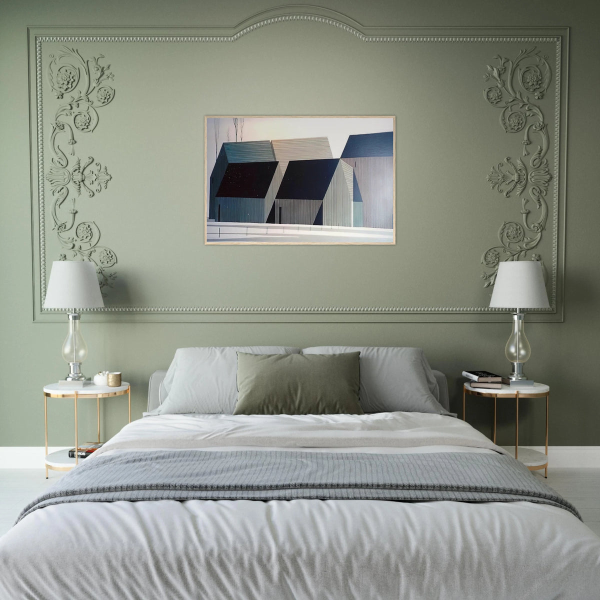 Barns Framed Poster | Eyvind Earle Framed Prints Wall Art | Eyvind Earle Prints