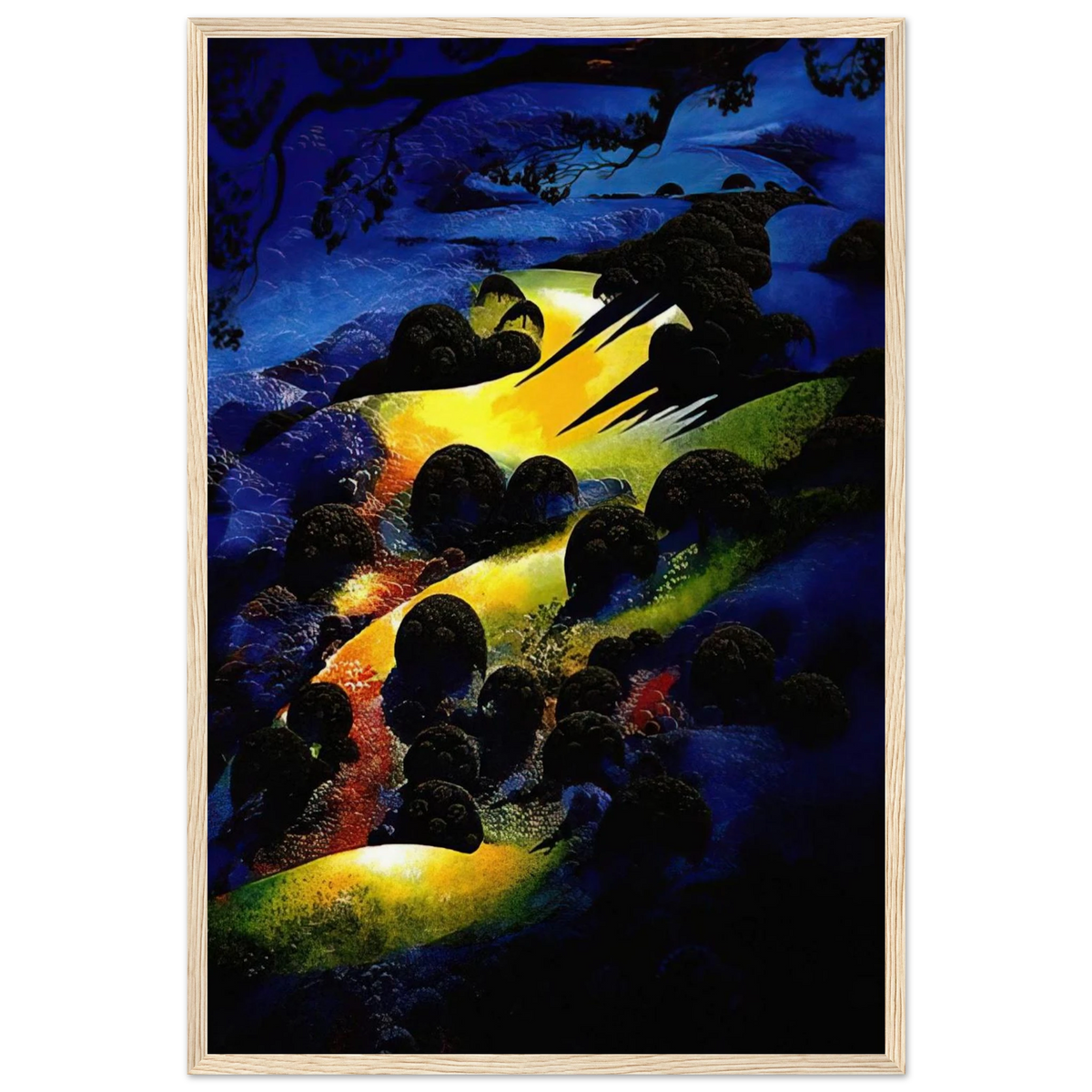 Sunset Flame Framed Poster | Eyvind Earle Framed Prints Wall Art | Eyvind Earle Prints