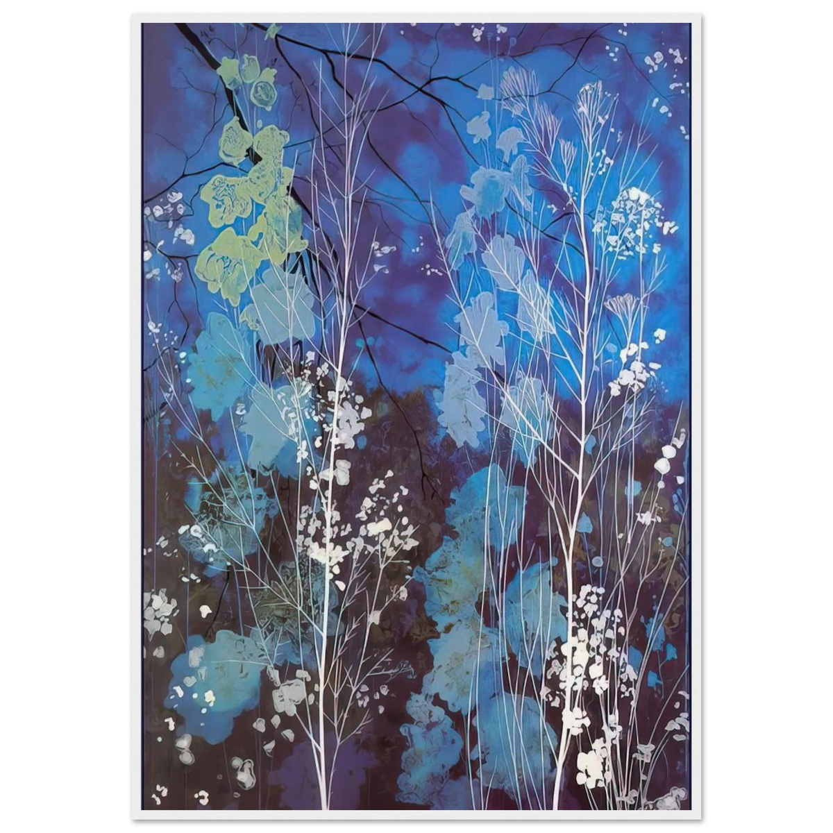 Delphinium Framed Poster | Eyvind Earle Framed Prints Wall Art | Eyvind Earle Prints