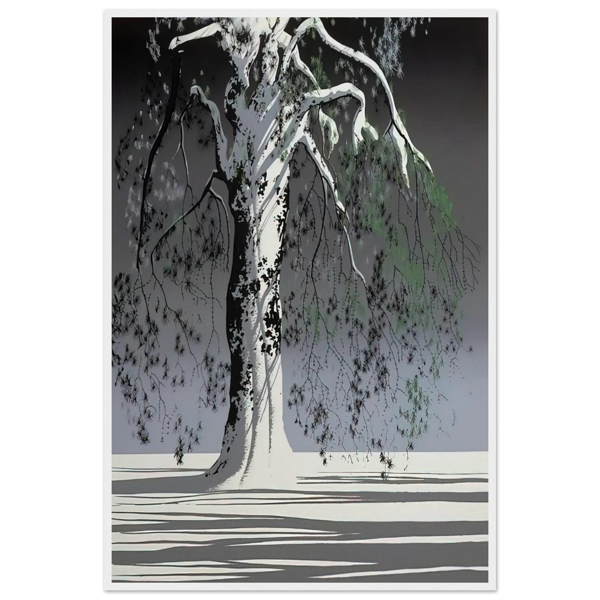 Fir Tree In Snow Framed Poster | Eyvind Earle Framed Prints Wall Art | Eyvind Earle Prints