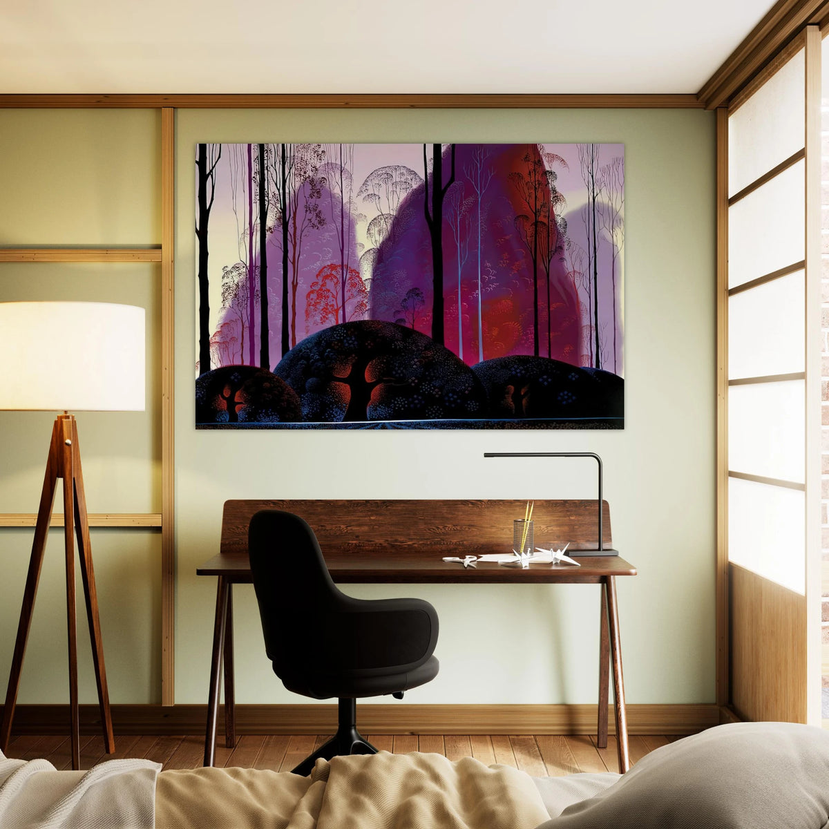 Mauve, Red and Purple Poster | Eyvind Earle Poster | Eyvind Earle Prints
