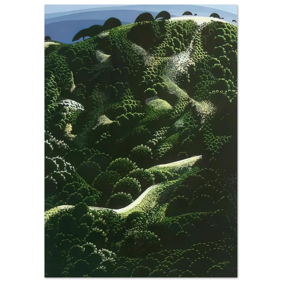 Santa Barbara Mountains Poster | Eyvind Earle Poster | Eyvind Earle Prints