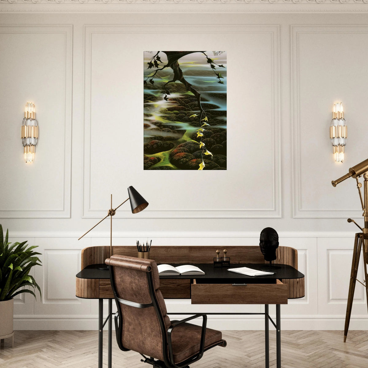 Fog Laced Hills Canvas | Eyvind Earle Canvas | Eyvind Earle Prints