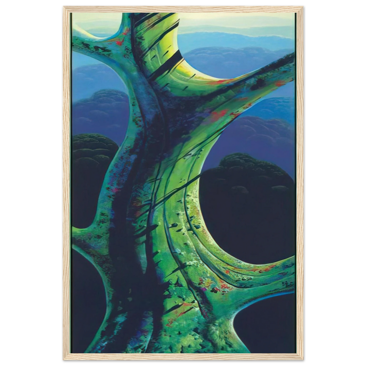 Sky Reach Framed Poster | Eyvind Earle Framed Prints Wall Art | Eyvind Earle Prints
