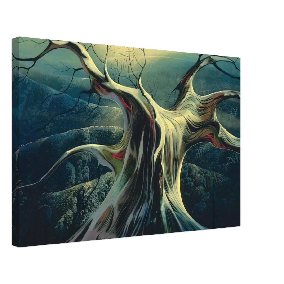 Moonlit Tree Trunk Canvas | Eyvind Earle Canvas | Eyvind Earle Prints