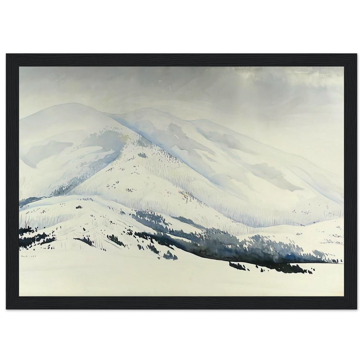 Snowy Mountain Framed Poster | Eyvind Earle Framed Prints Wall Art | Eyvind Earle Prints