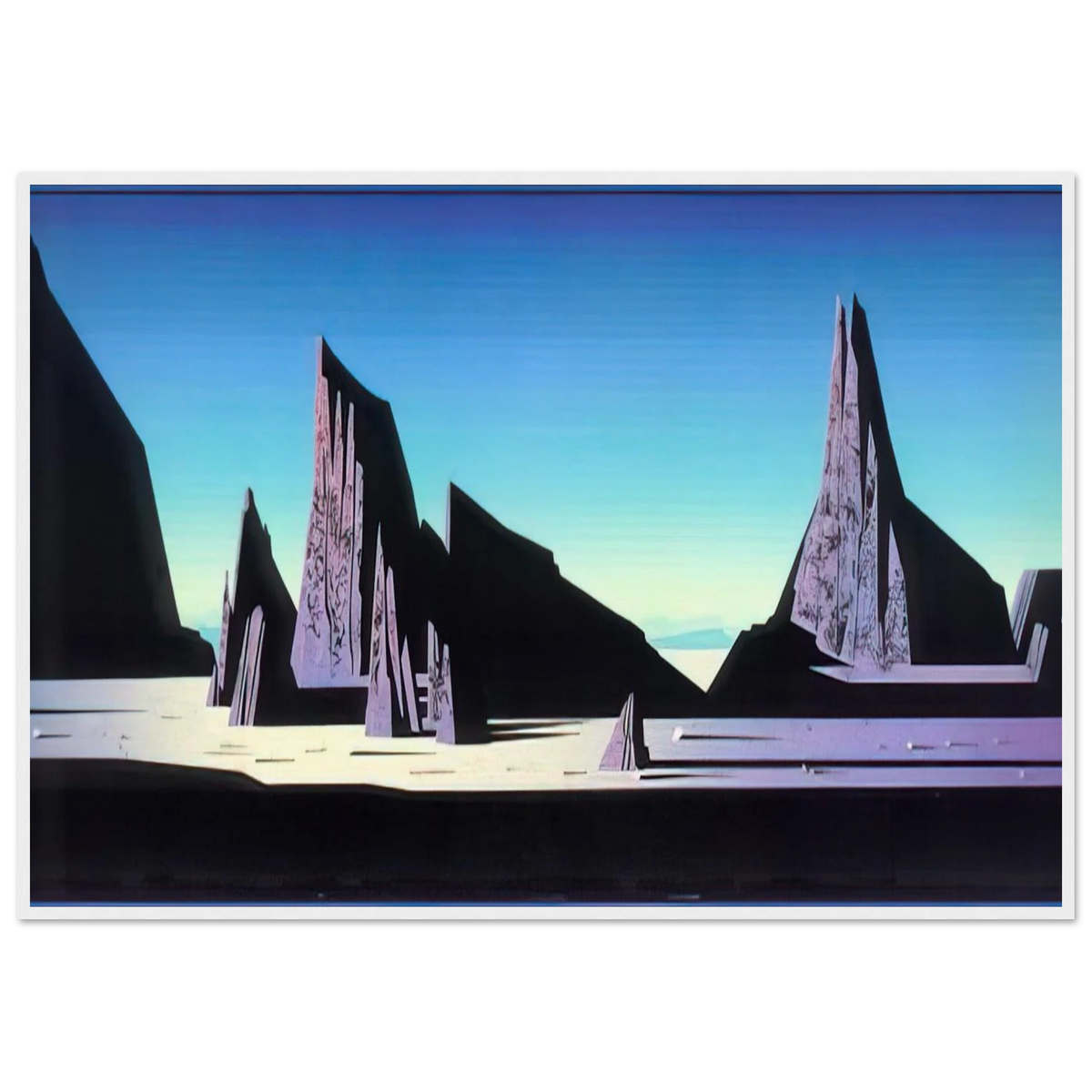 Desert Rocks Framed Poster | Eyvind Earle Framed Prints Wall Art | Eyvind Earle Prints