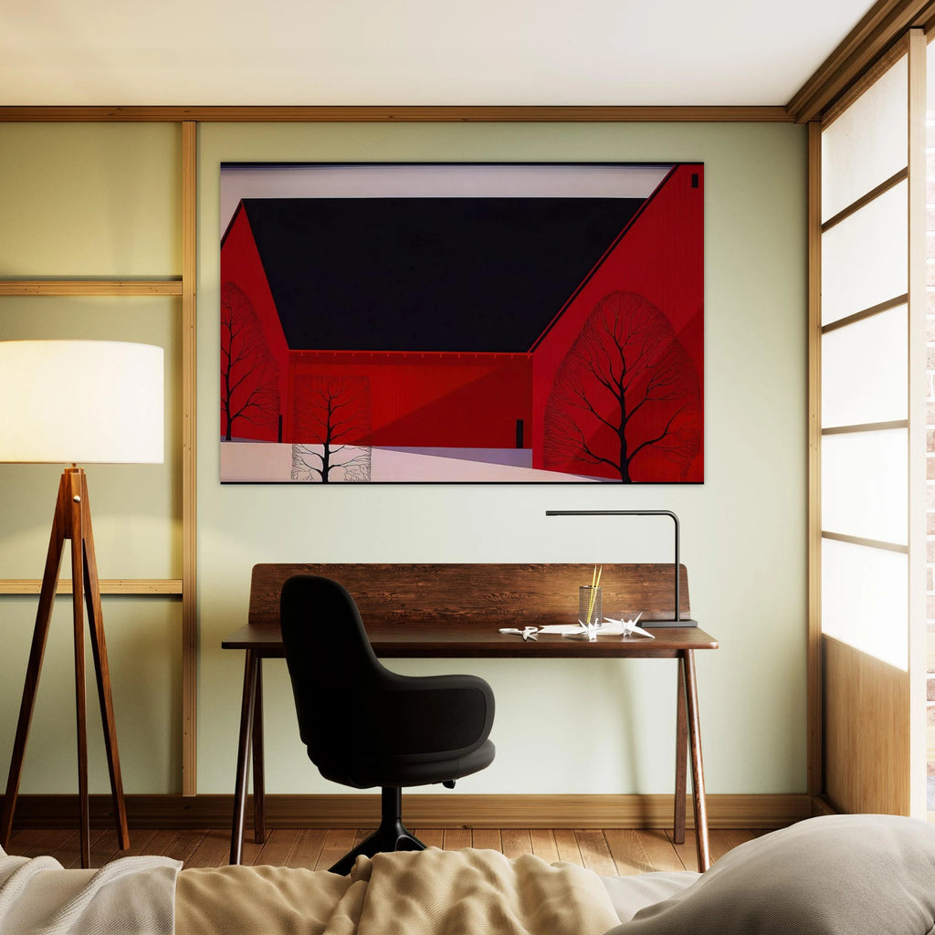 Western Barns Poster | Eyvind Earle Poster | Eyvind Earle Prints