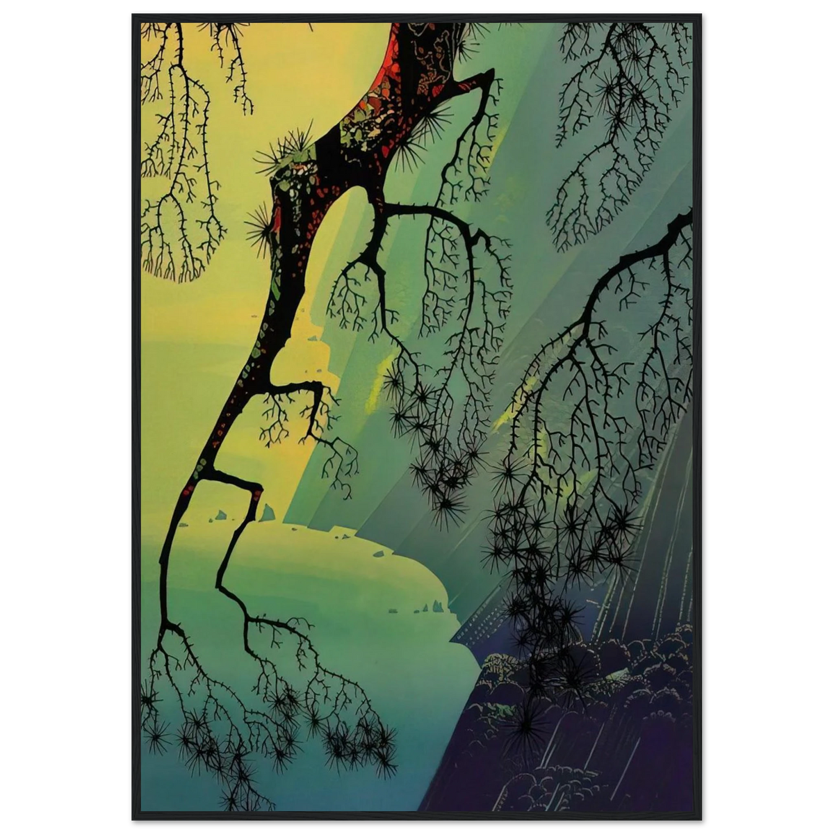 Fog Mist Framed Poster | Eyvind Earle Framed Prints Wall Art | Eyvind Earle Prints