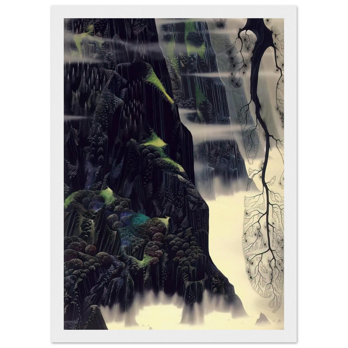 Gray Dawn Framed Poster | Eyvind Earle Framed Prints Wall Art | Eyvind Earle Prints