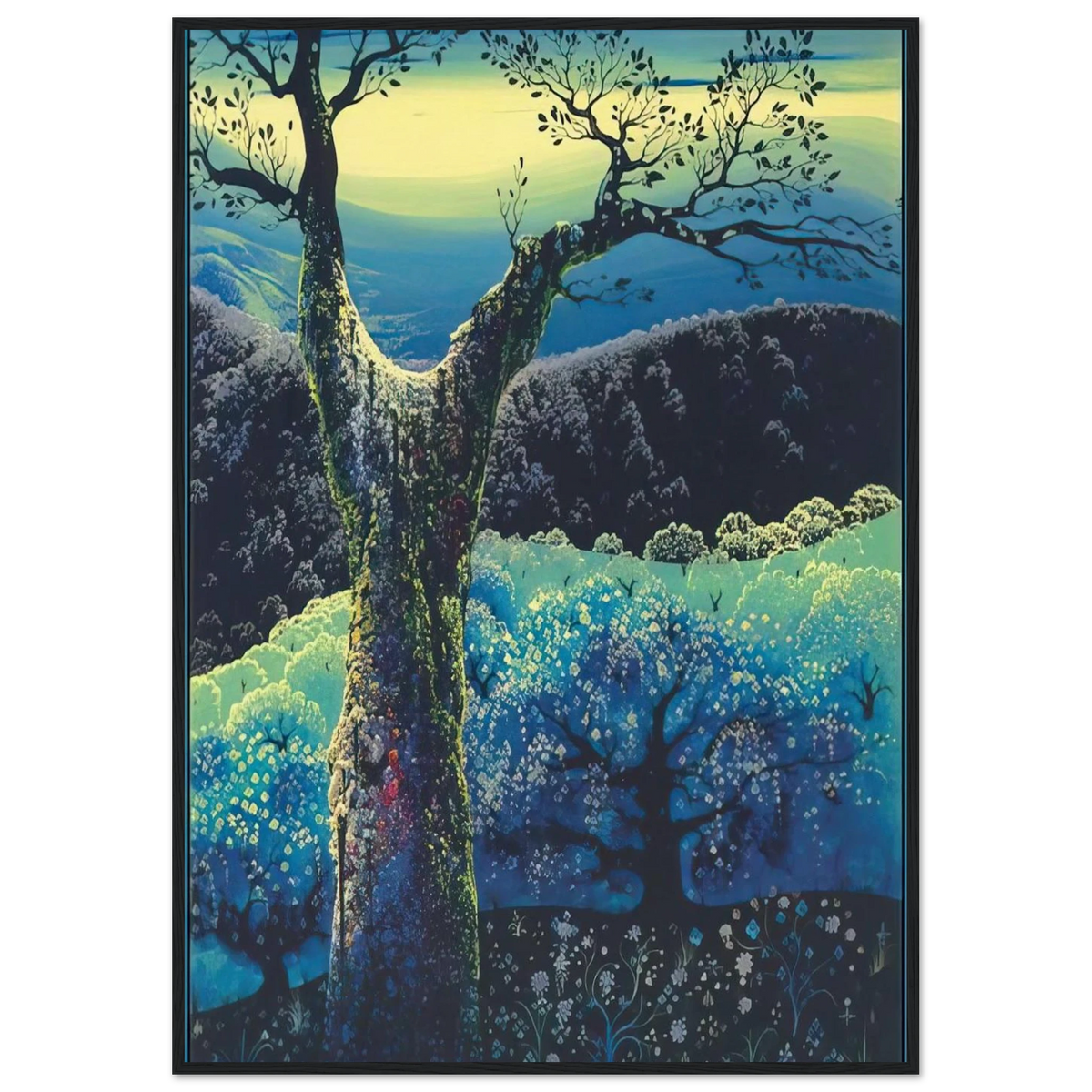Orchard in Bloom Framed Poster | Eyvind Earle Framed Prints Wall Art | Eyvind Earle Prints