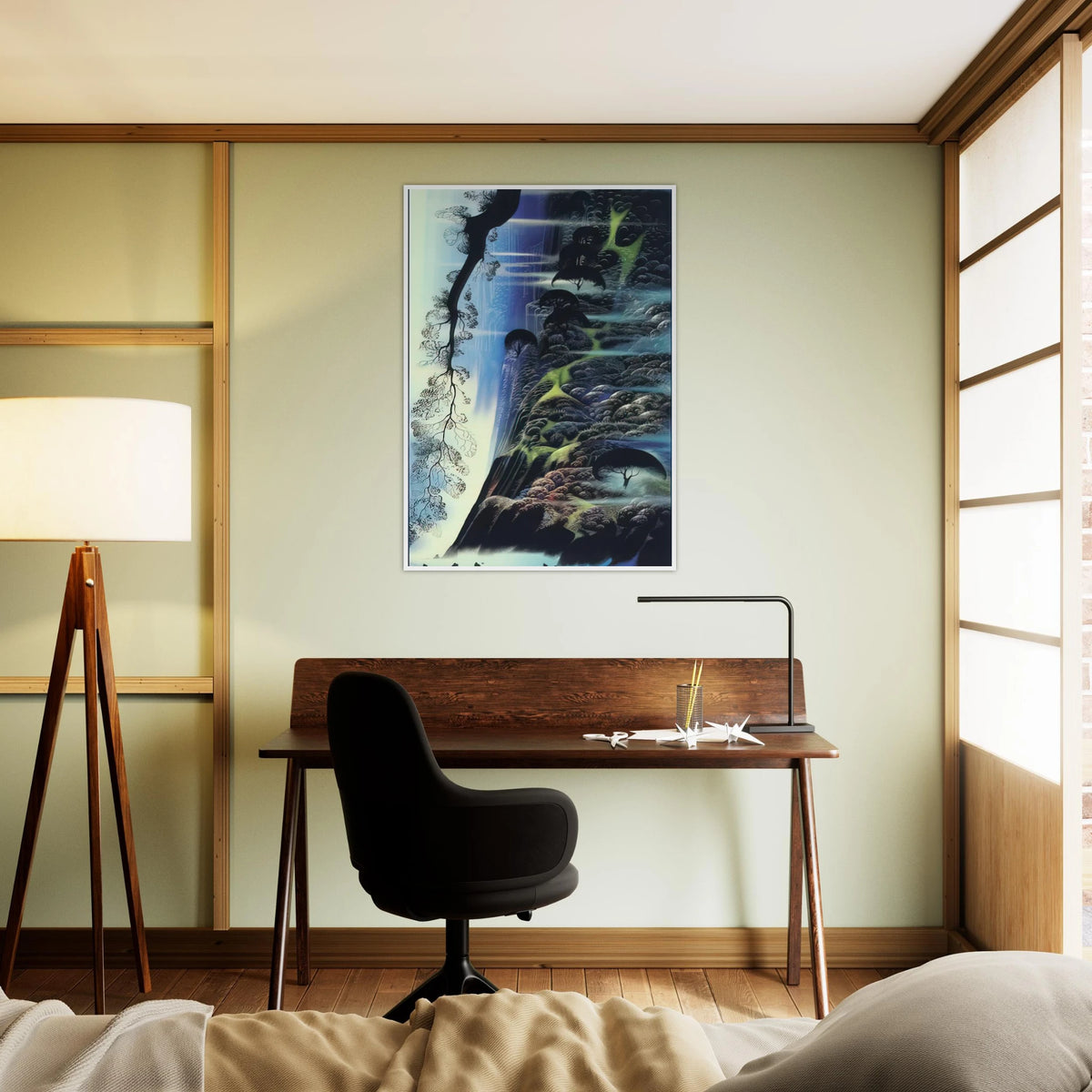 Steep Coast Line Framed Poster | Eyvind Earle Framed Prints Wall Art | Eyvind Earle Prints