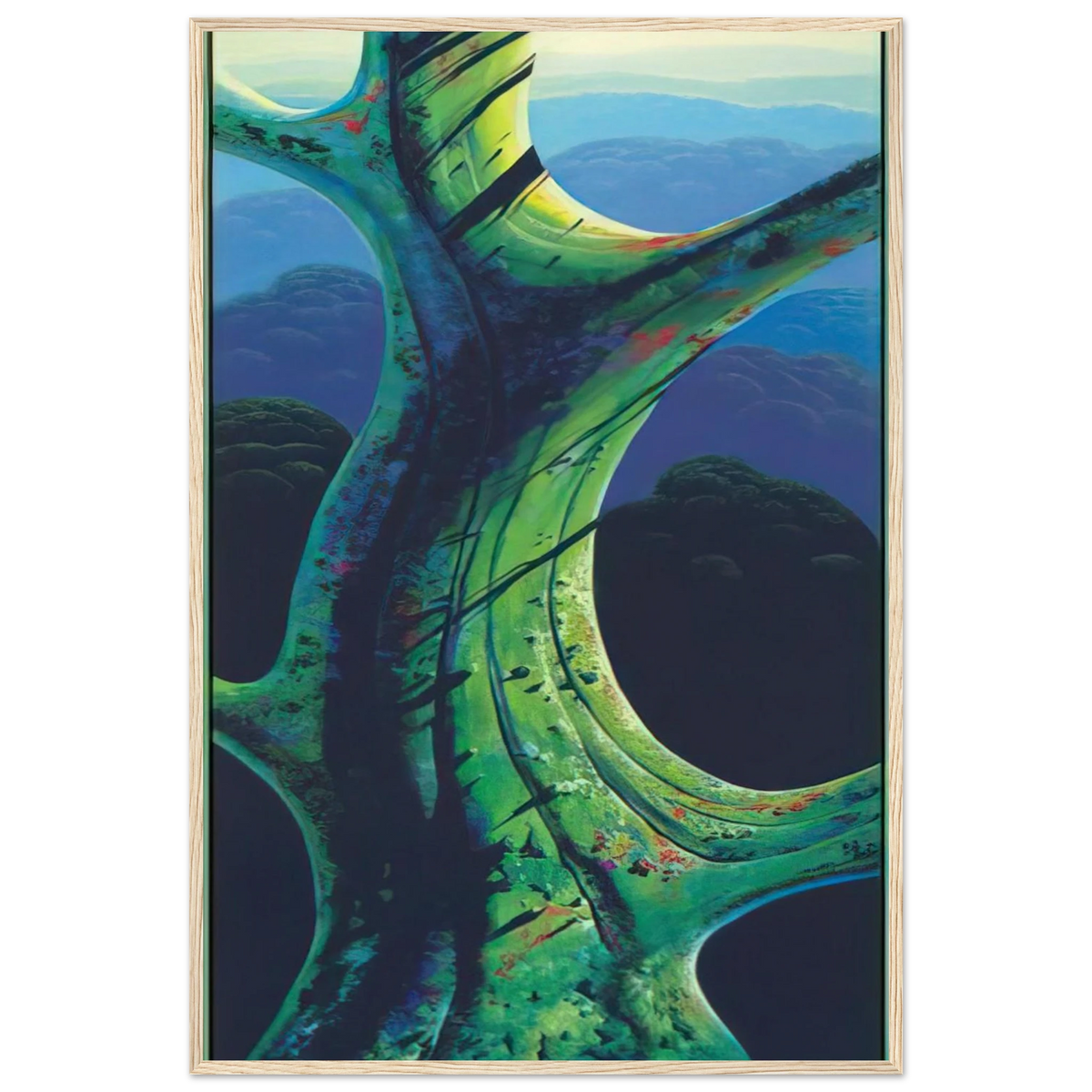 Sky Reach Framed Poster | Eyvind Earle Framed Prints Wall Art | Eyvind Earle Prints