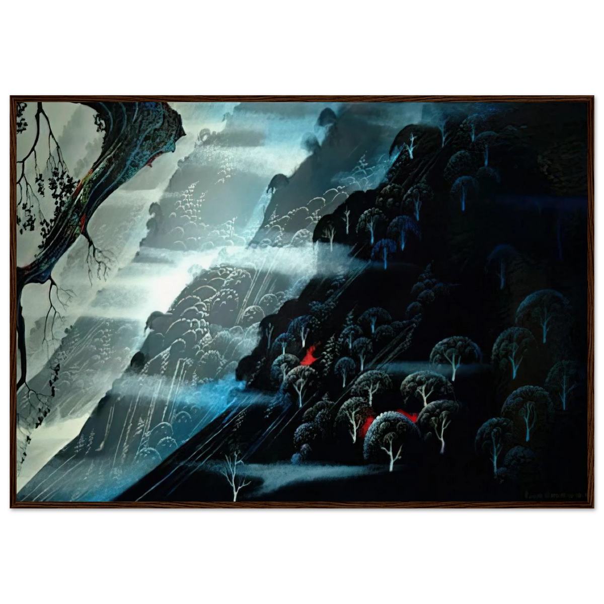 Coastline Fogl Framed Poster | Eyvind Earle Framed Prints Wall Art | Eyvind Earle Prints
