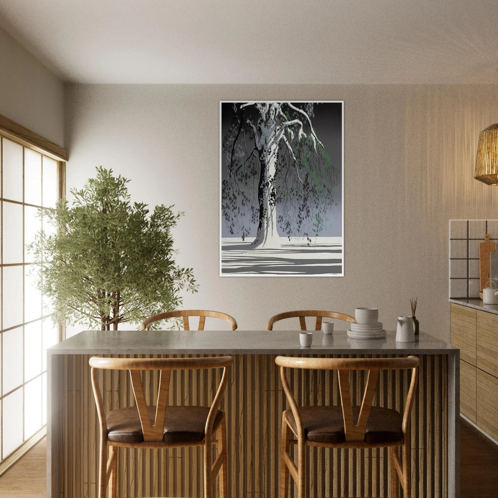 Fir Tree In Snow Framed Poster | Eyvind Earle Framed Prints Wall Art | Eyvind Earle Prints