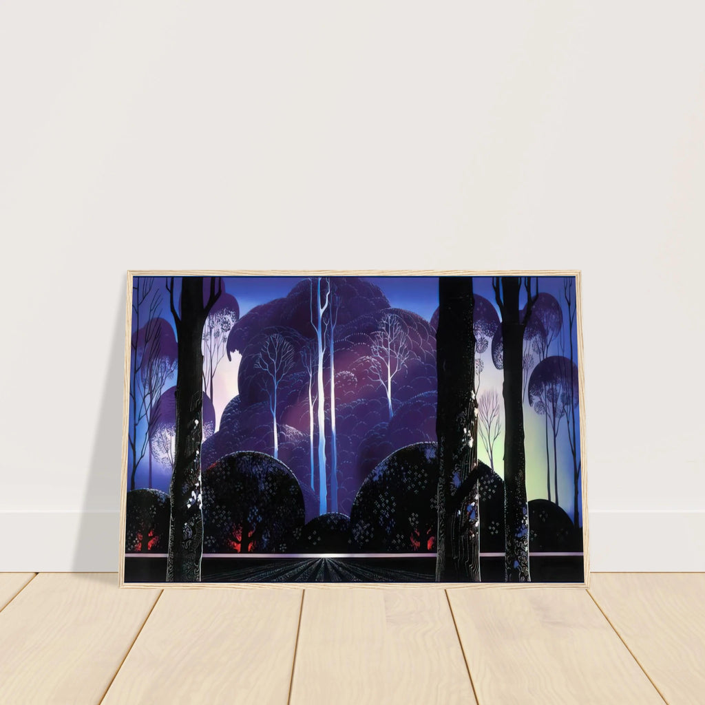 Purple Sunrise Framed Poster | Eyvind Earle Framed Prints Wall Art | Eyvind Earle Prints