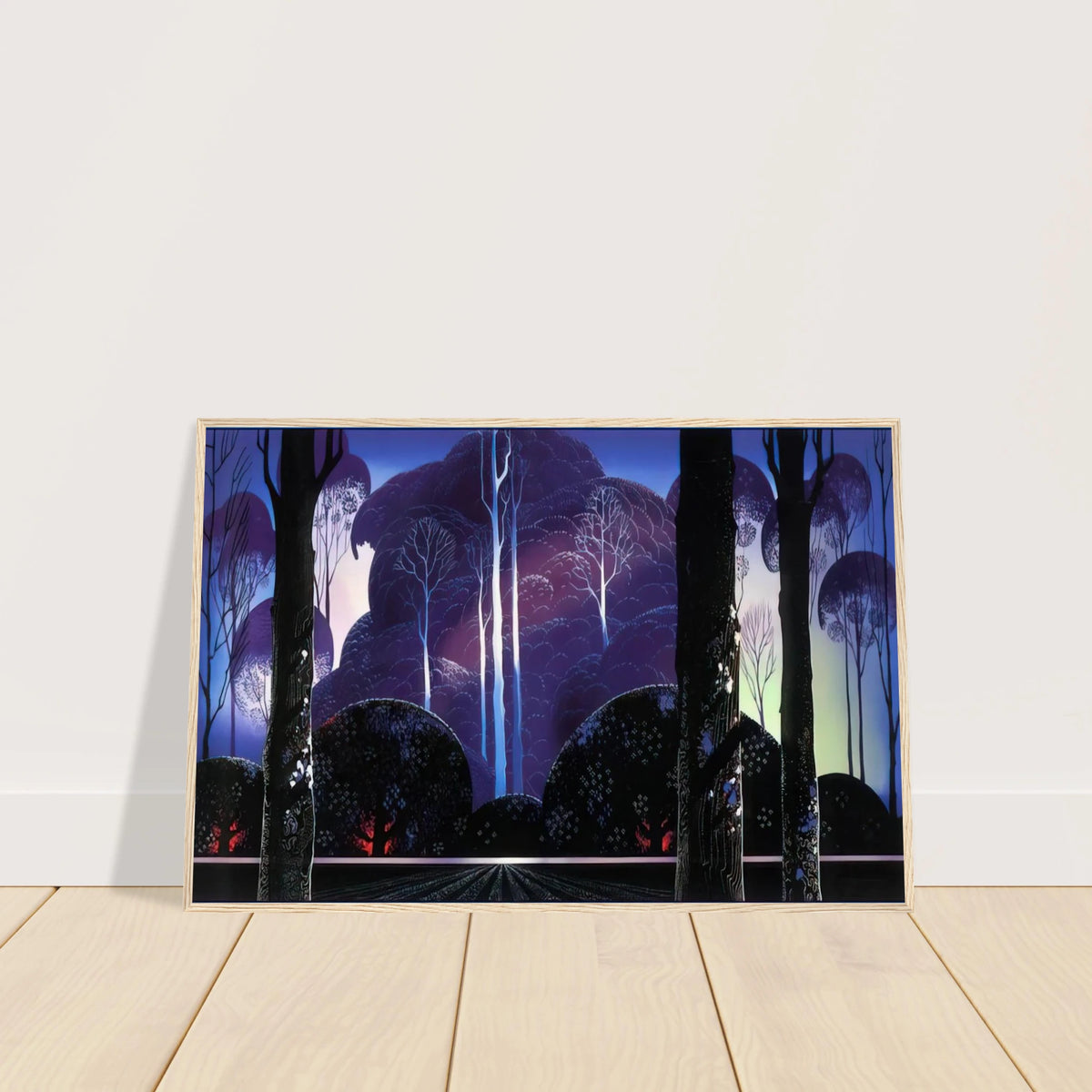 Purple Sunrise Framed Poster | Eyvind Earle Framed Prints Wall Art | Eyvind Earle Prints