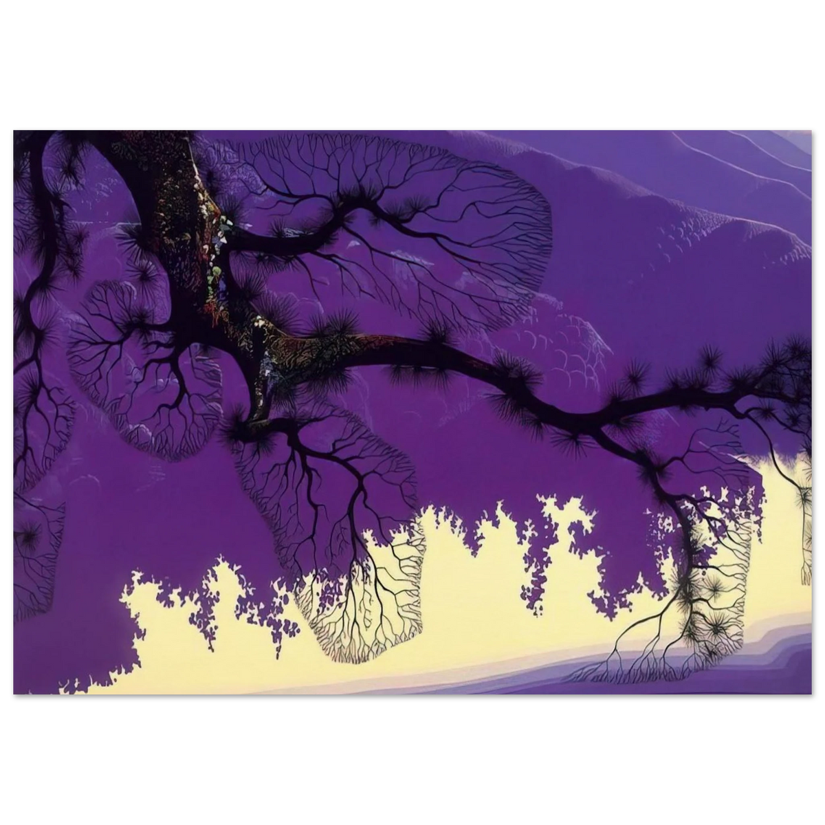 Purple Coastline Poster | Eyvind Earle Poster | Eyvind Earle Prints