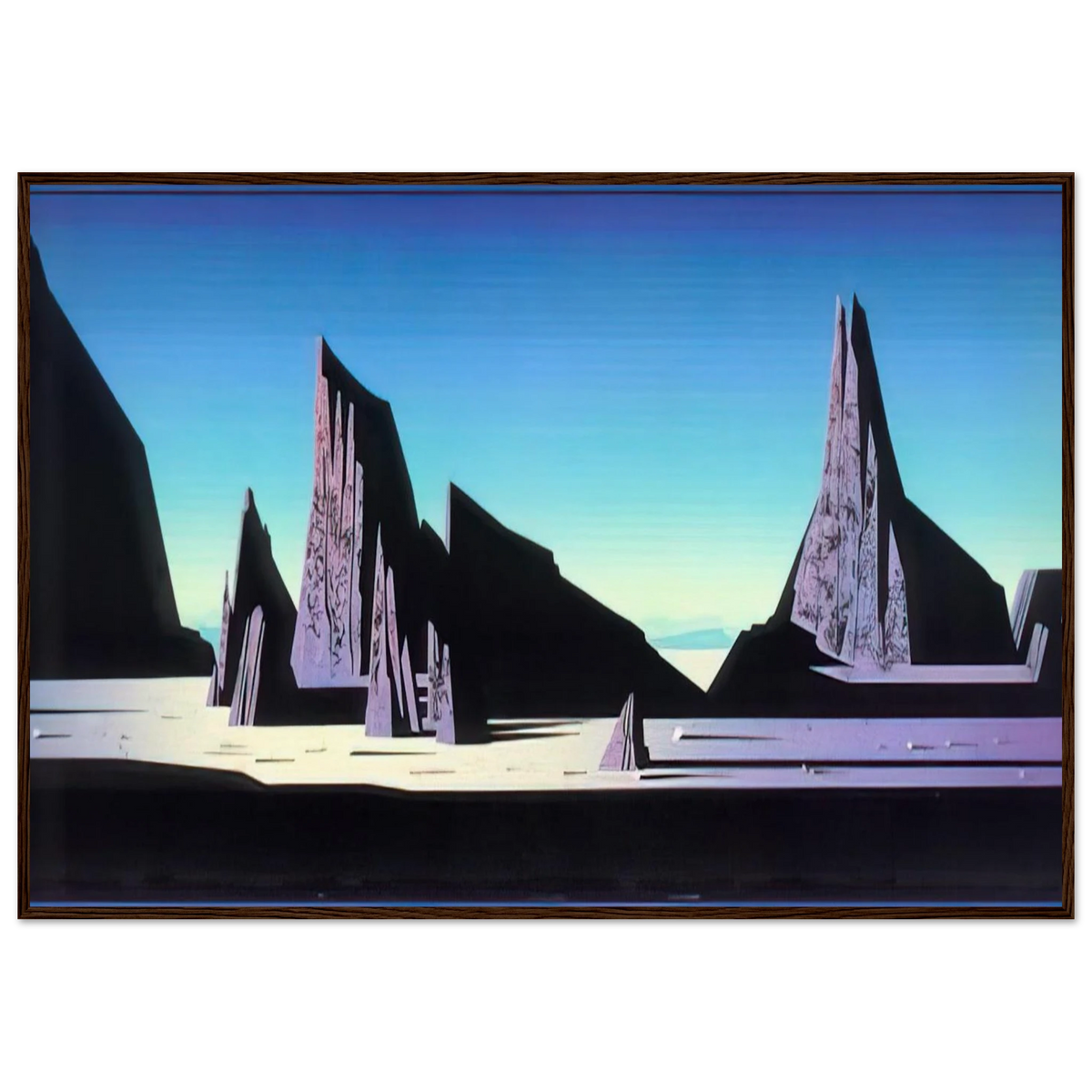 Desert Rocks Framed Poster | Eyvind Earle Framed Prints Wall Art | Eyvind Earle Prints