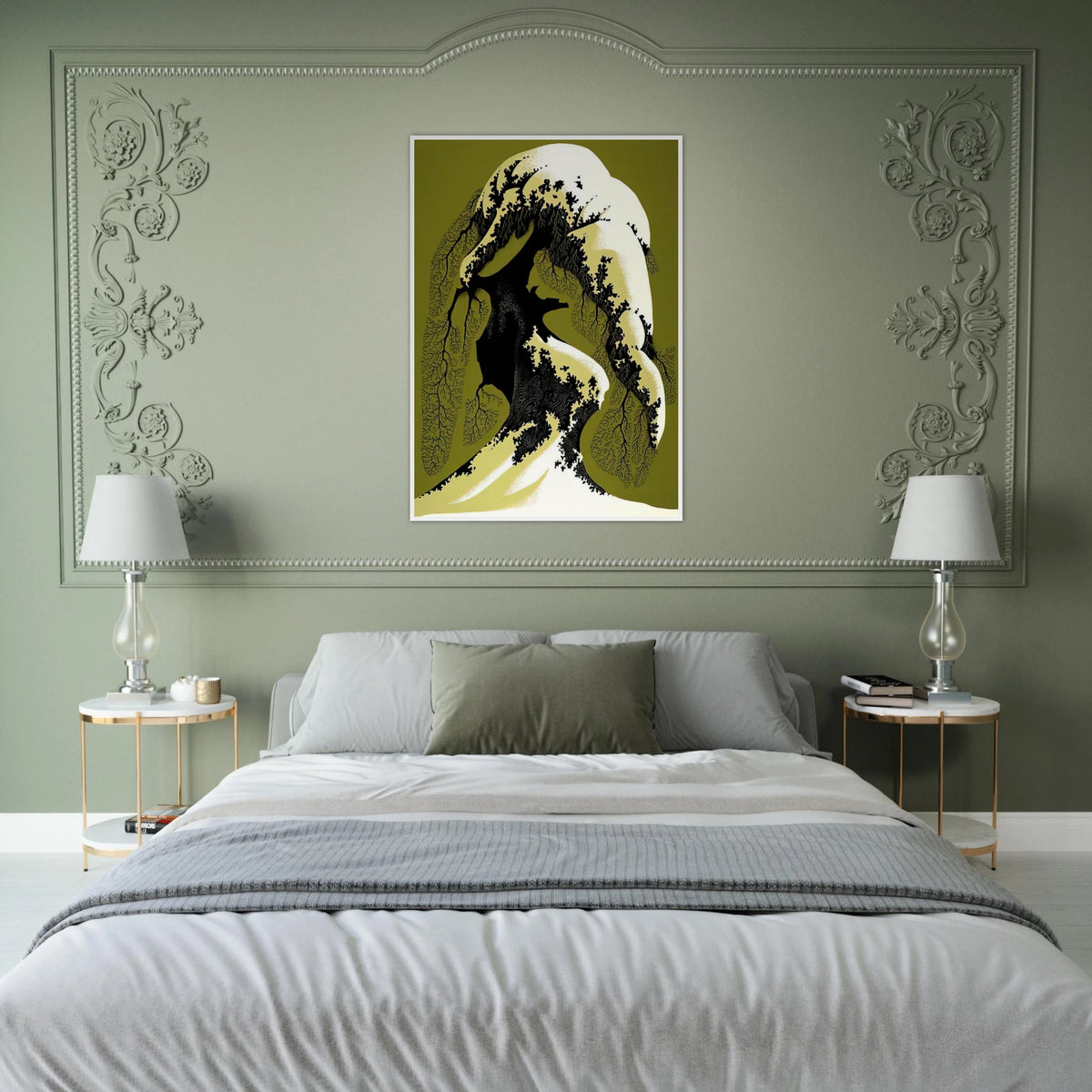 Snow Laden Framed Poster | Eyvind Earle Framed Prints Wall Art | Eyvind Earle Prints