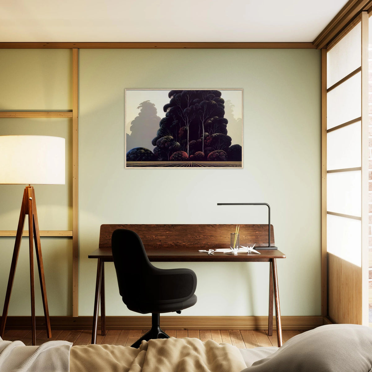 Autumn Framed Poster | Eyvind Earle Framed Prints Wall Art | Eyvind Earle Prints
