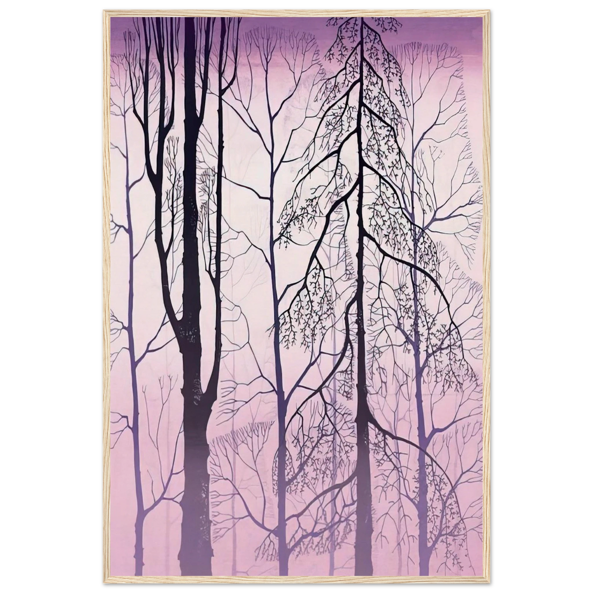 Winter woods Framed Poster | Eyvind Earle Framed Prints Wall Art | Eyvind Earle Prints