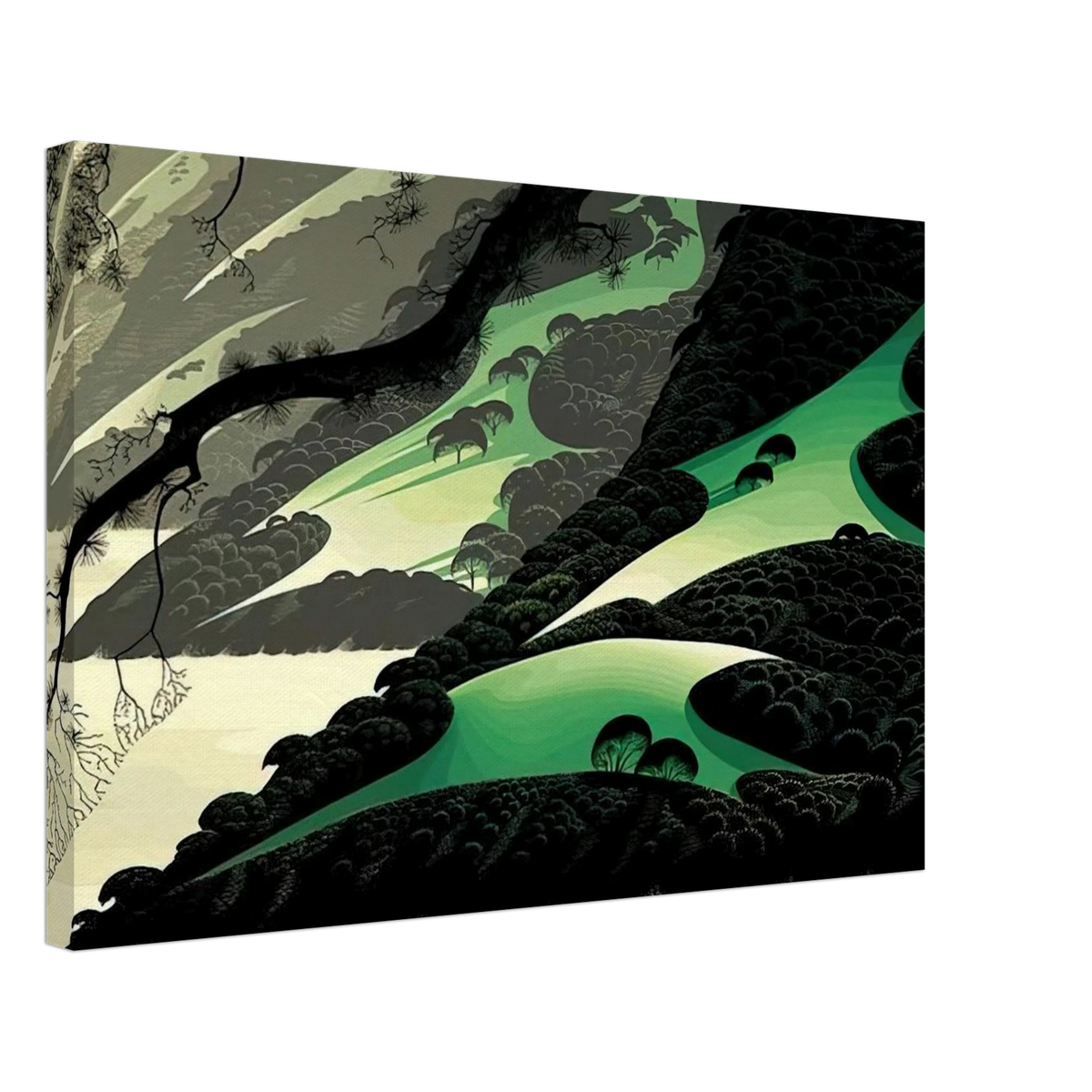Green Big Sur Canvas | Eyvind Earle Canvas | Eyvind Earle Prints