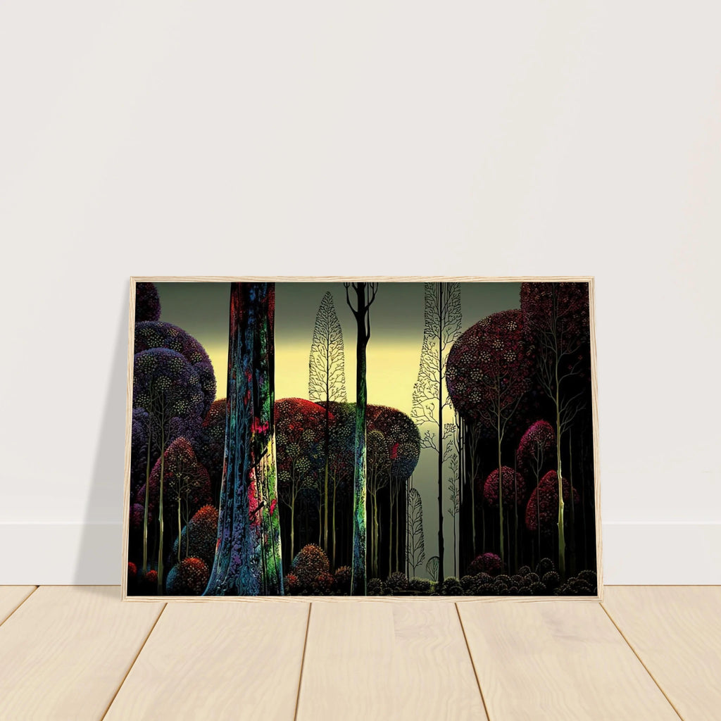 Gothic Forest Framed Poster | Eyvind Earle Framed Prints Wall Art | Eyvind Earle Prints