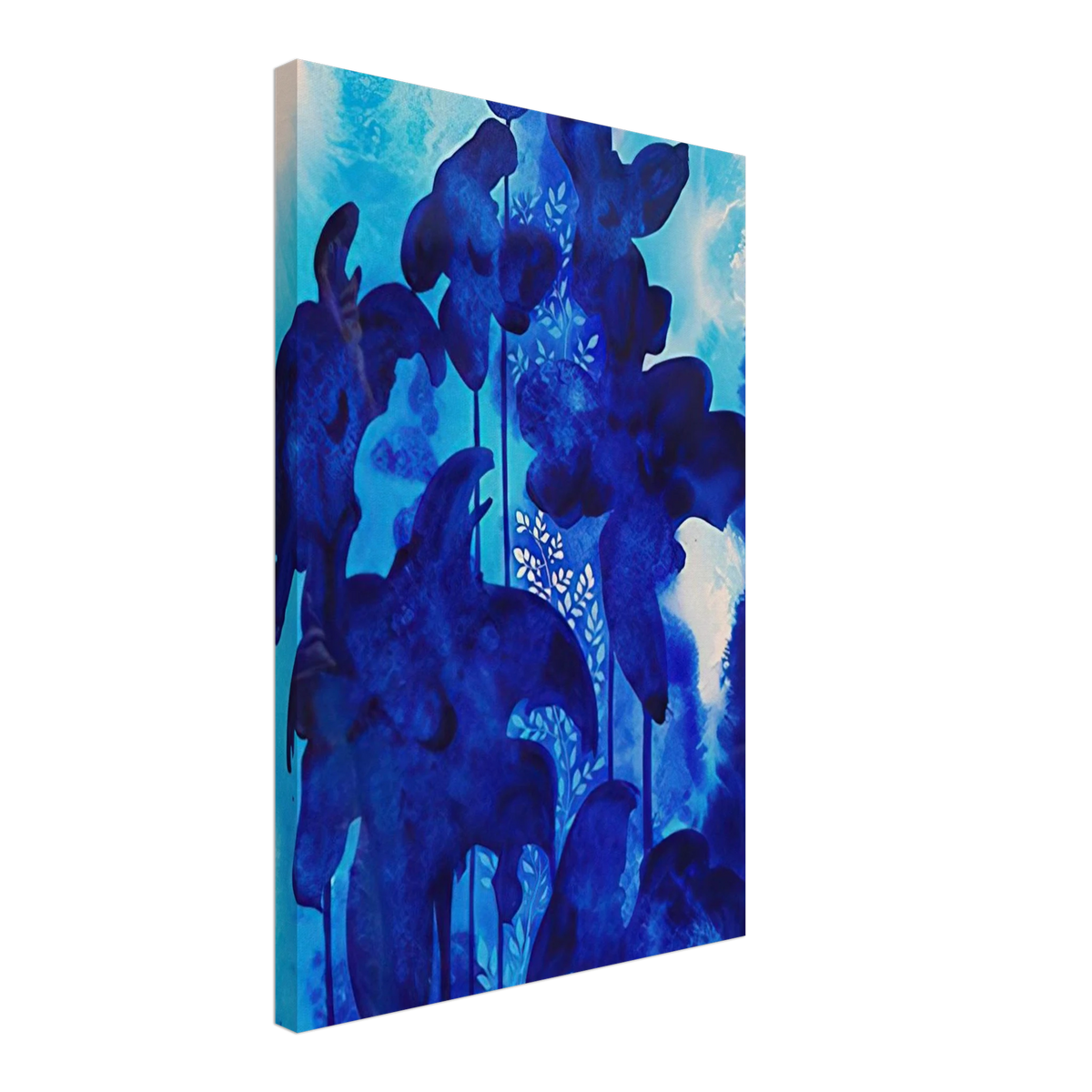 Blue Floral Canvas | Eyvind Earle Canvas | Eyvind Earle Prints