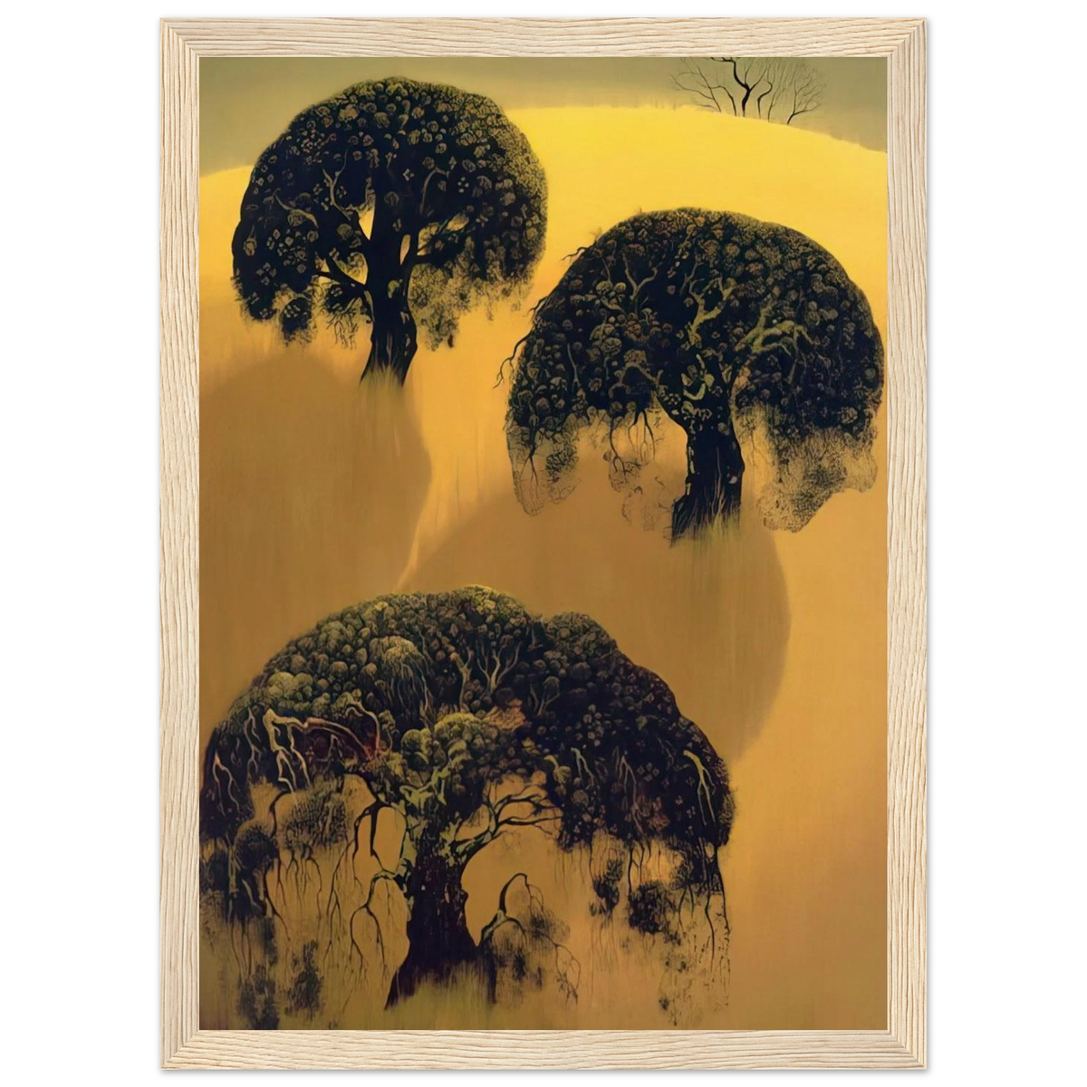 Three Oaks Framed Poster | Eyvind Earle Framed Prints Wall Art | Eyvind Earle Prints