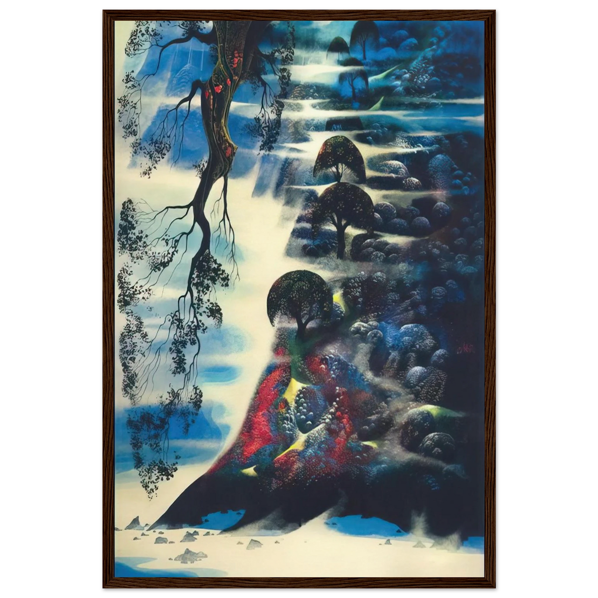 Summer Morning Mist Framed Poster | Eyvind Earle Framed Prints Wall Art | Eyvind Earle Prints