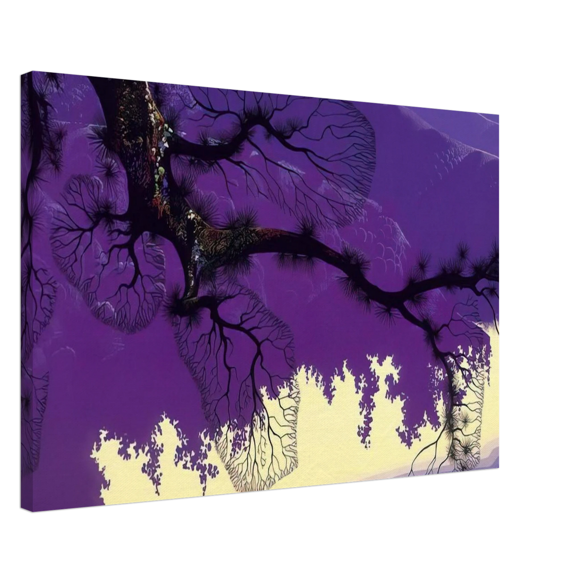 Purple Coastline Canvas | Eyvind Earle Canvas | Eyvind Earle Prints