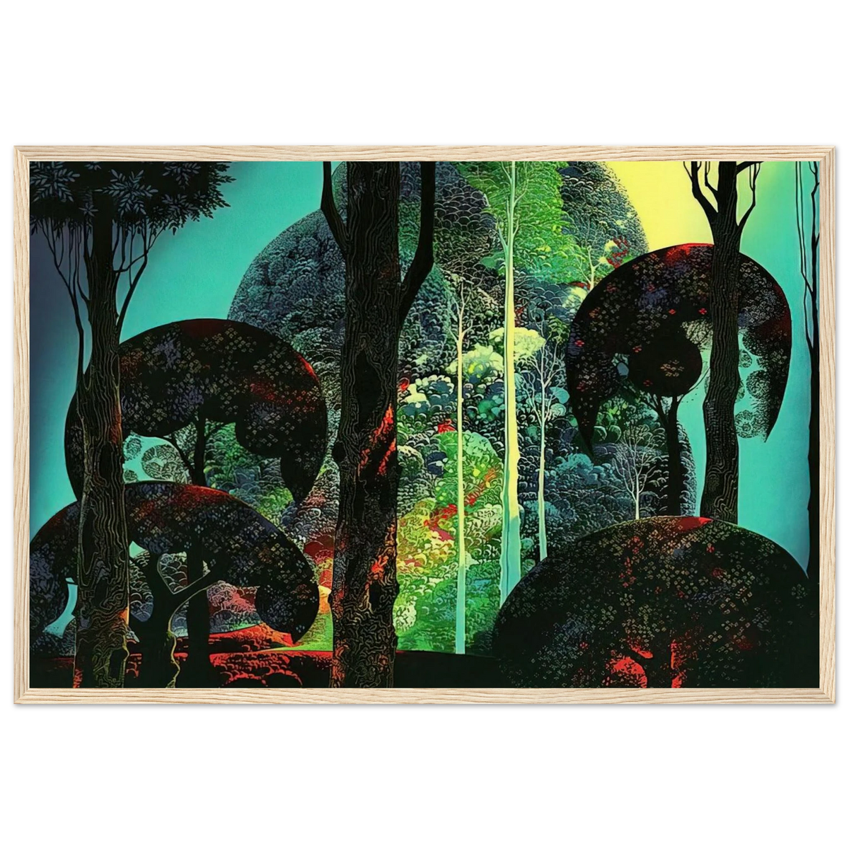 Fired by Sun Framed Poster | Eyvind Earle Framed Prints Wall Art | Eyvind Earle Prints