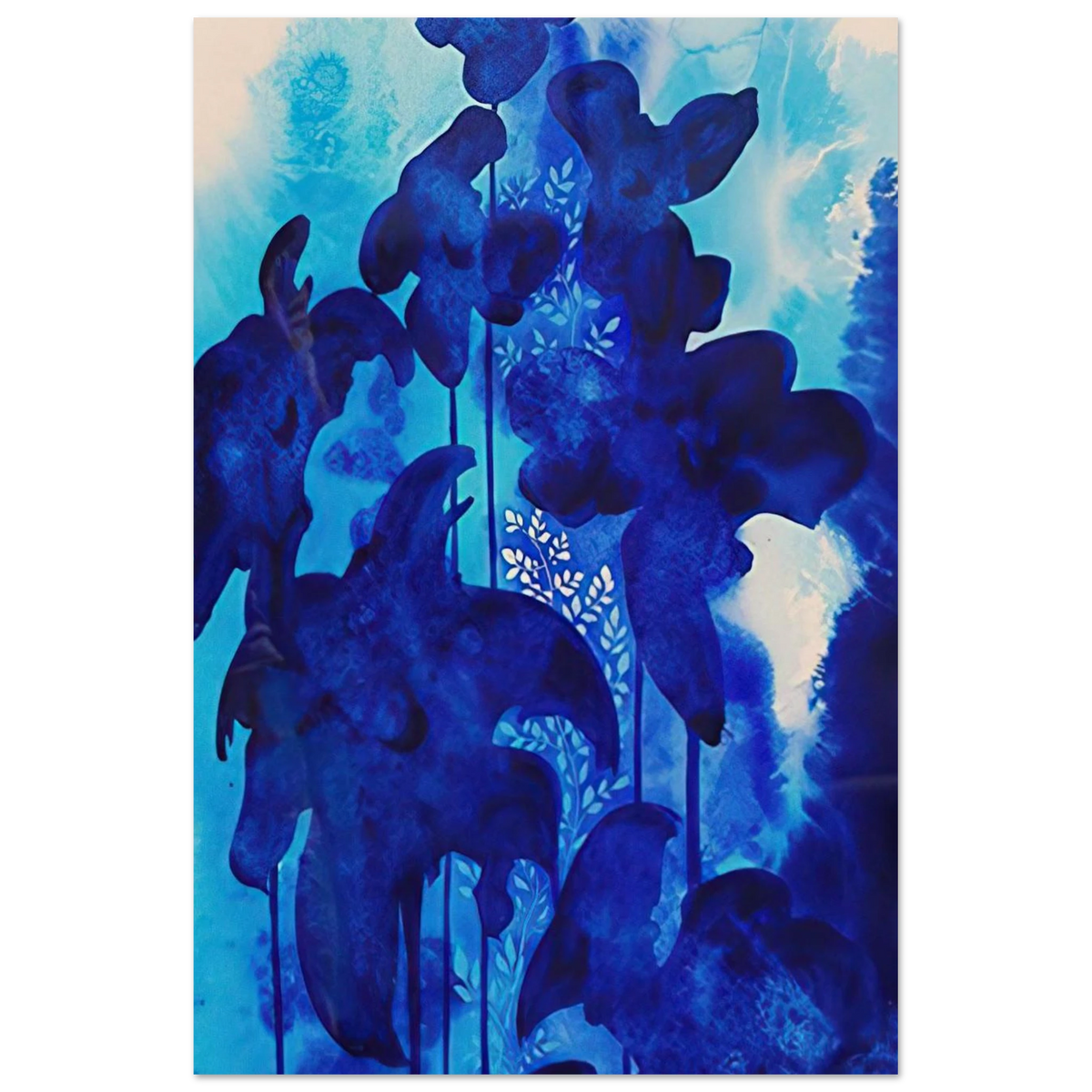 Blue Floral Poster | Eyvind Earle Poster | Eyvind Earle Prints