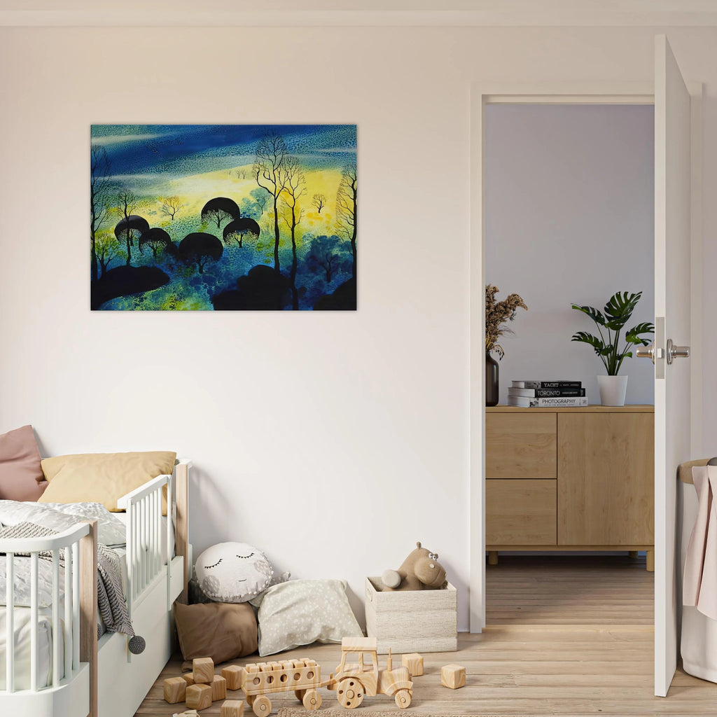 Pastures Through the Fog Canvas | Eyvind Earle Canvas | Eyvind Earle Prints