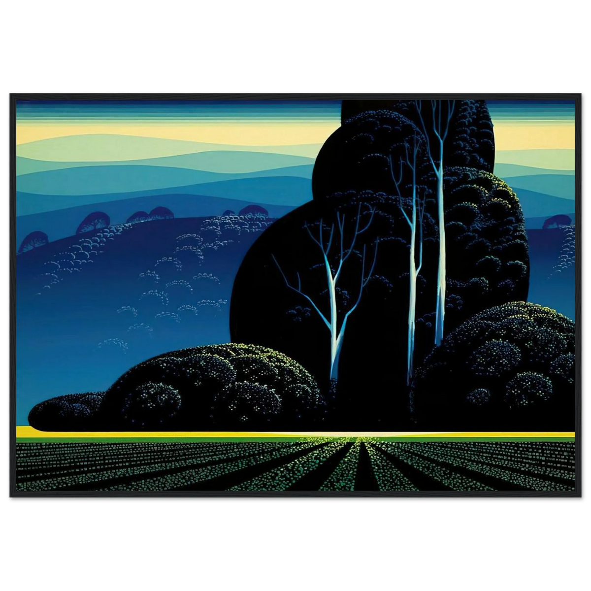 Even Tide Framed Poster | Eyvind Earle Framed Prints Wall Art | Eyvind Earle Prints