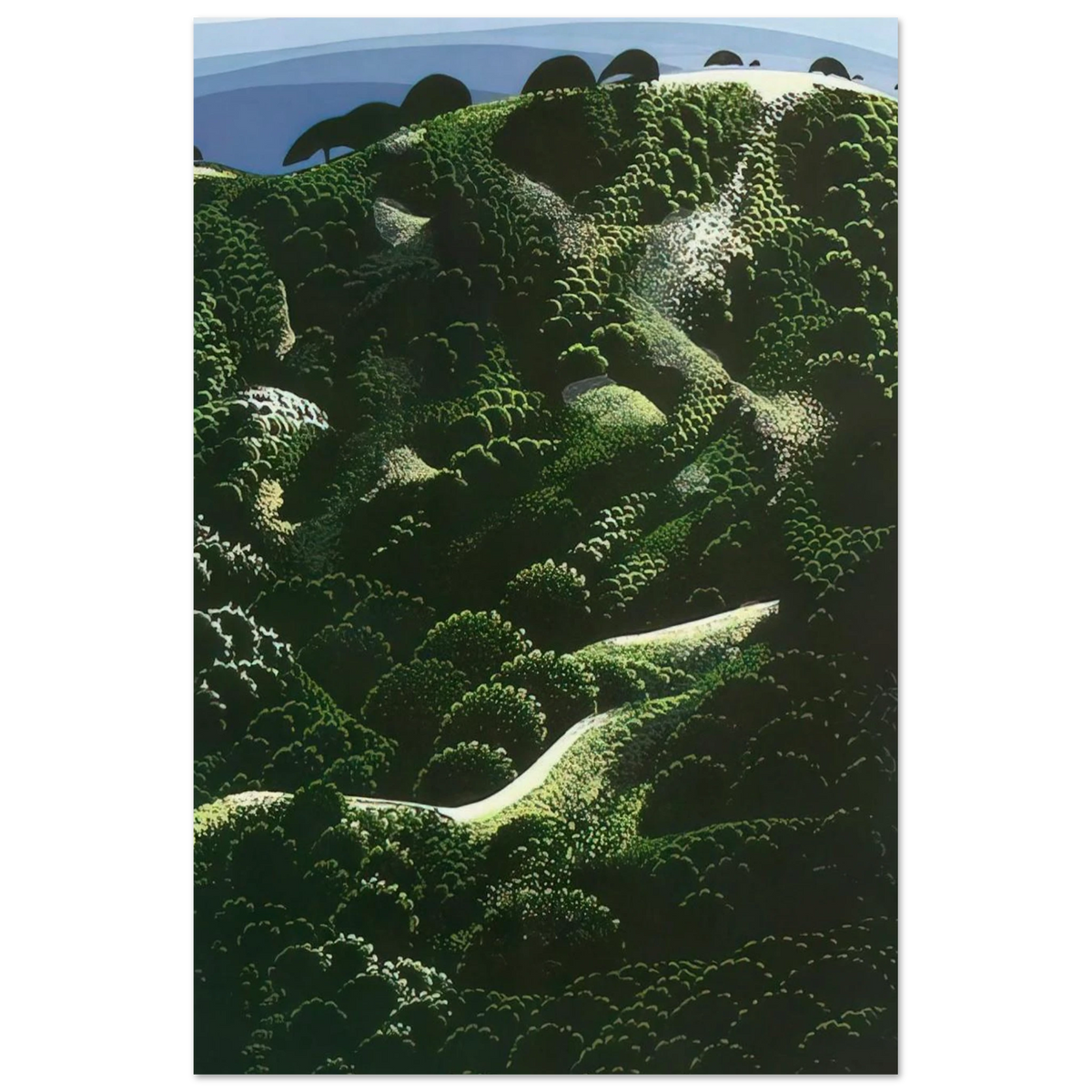 Santa Barbara Mountains Poster | Eyvind Earle Poster | Eyvind Earle Prints