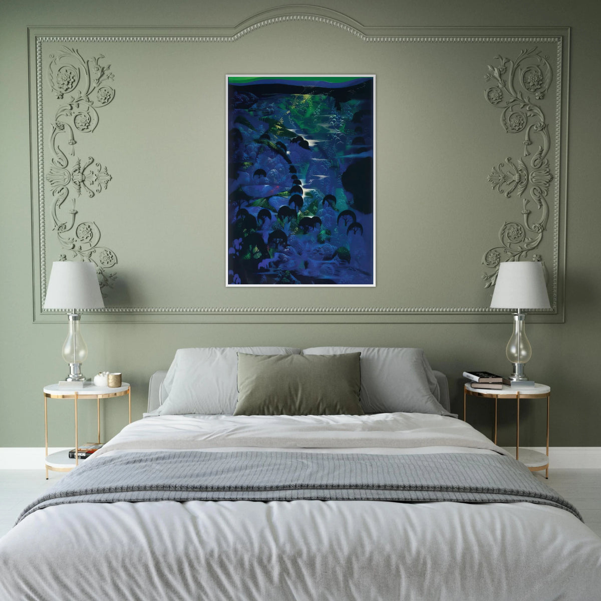 Beneath an Emerald Sky Framed Poster | Eyvind Earle Framed Prints Wall Art | Eyvind Earle Prints