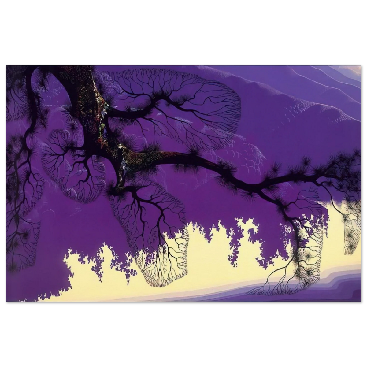 Purple Coastline Poster | Eyvind Earle Poster | Eyvind Earle Prints