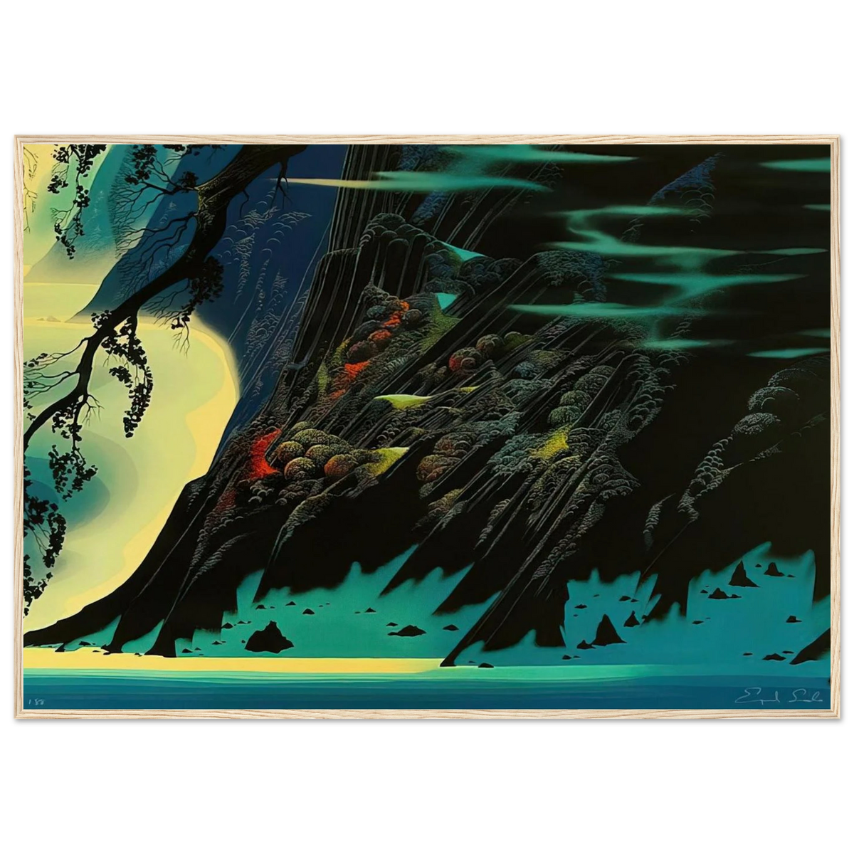 Coastal Magic Framed Poster | Eyvind Earle Framed Prints Wall Art | Eyvind Earle Prints