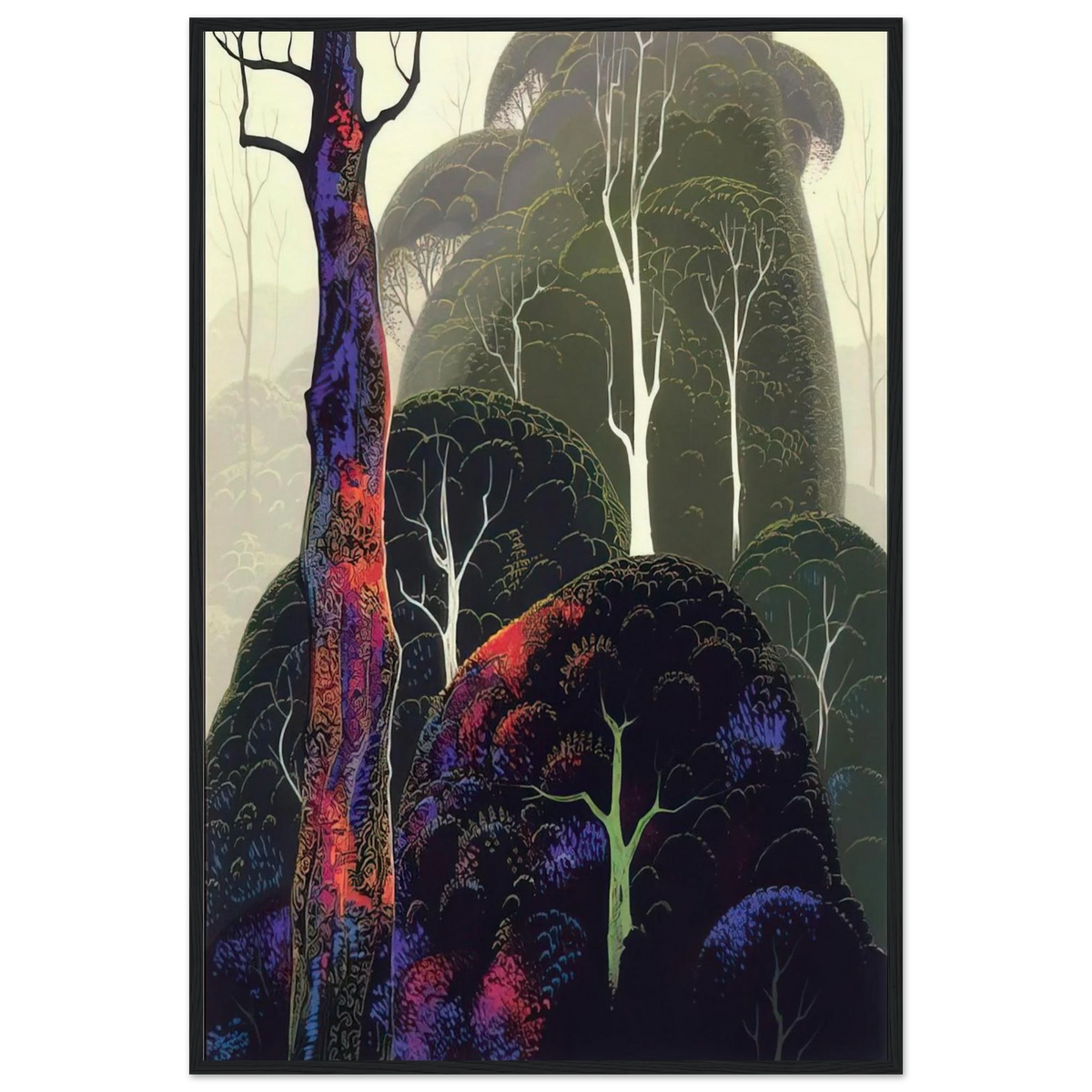 Early Autumn Framed Poster | Eyvind Earle Framed Prints Wall Art | Eyvind Earle Prints