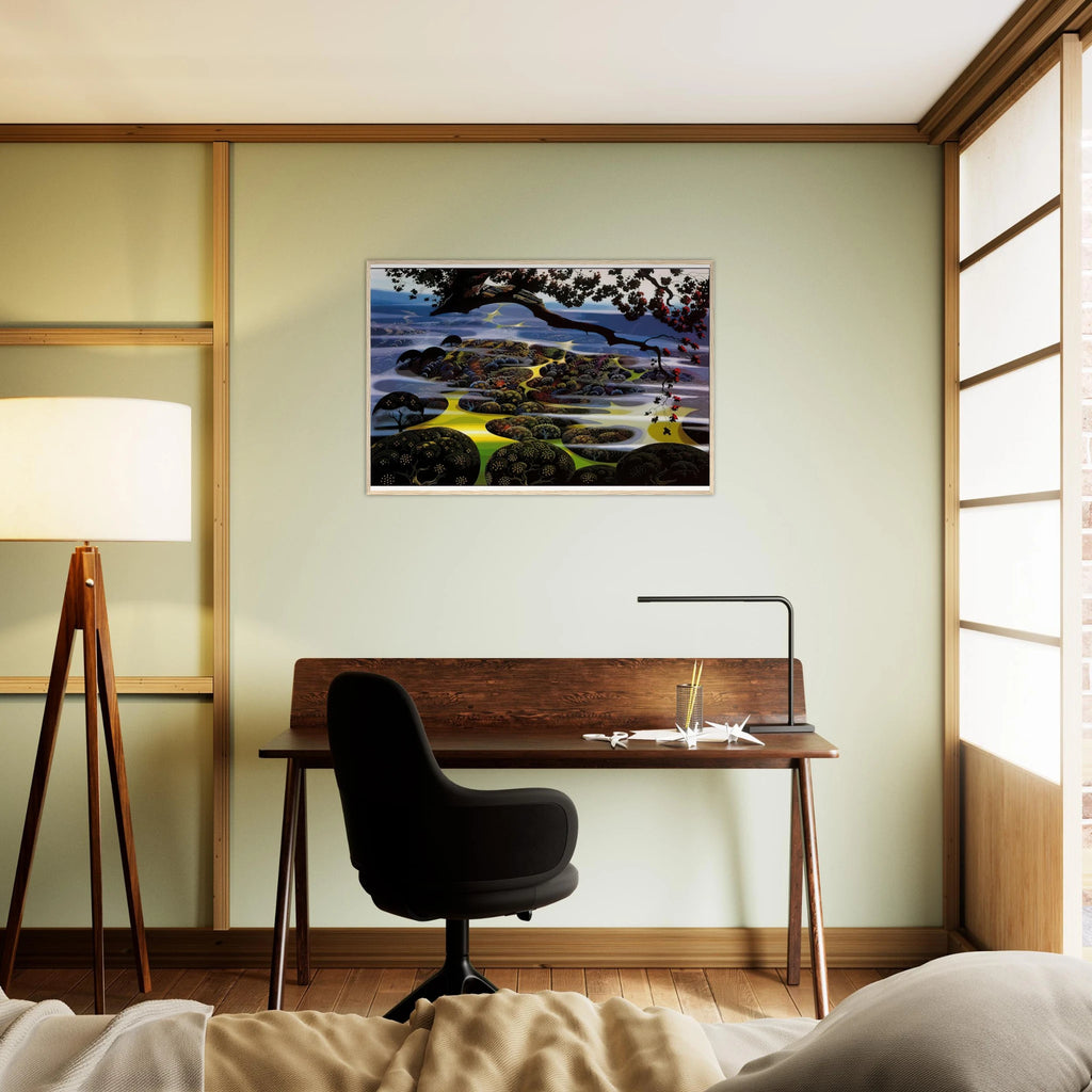 Mystic Mountain Framed Poster | Eyvind Earle Framed Prints Wall Art | Eyvind Earle Prints